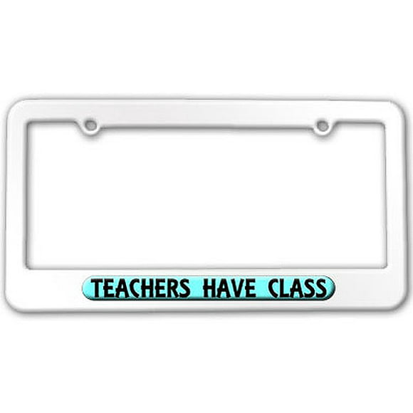 A TEACHER AFFECTS ETERNITY Metal License Plate Frame Tag Holder Two Holes
